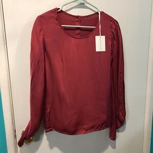 Young fabulous & broke burgundy oversized sleeves burnt orange